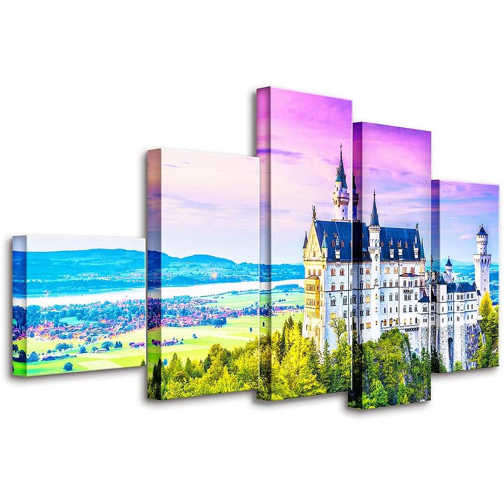 RC Neuschwanstein set de 5 rompecabezas con 632p. pl stico Pintoo