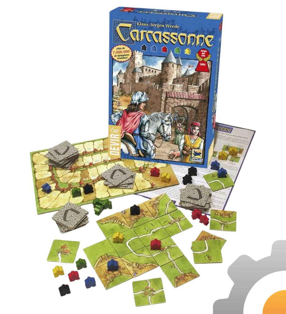 Carcassonne base, juego de losetas Devir