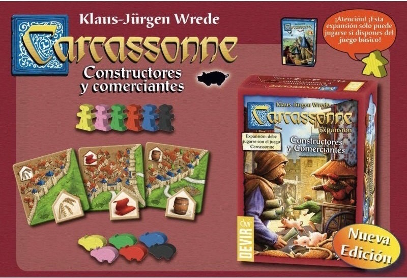 Carcassonne: Expansión Comerciantes y Constructores, Devir