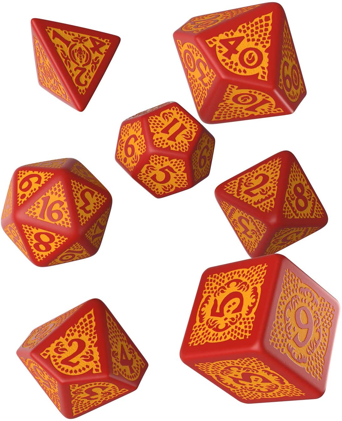 Q Workshop Dragon Slayer Red/Orange Dice Set