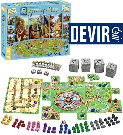 Carcassonne Plus, juego base con expansiones Devir