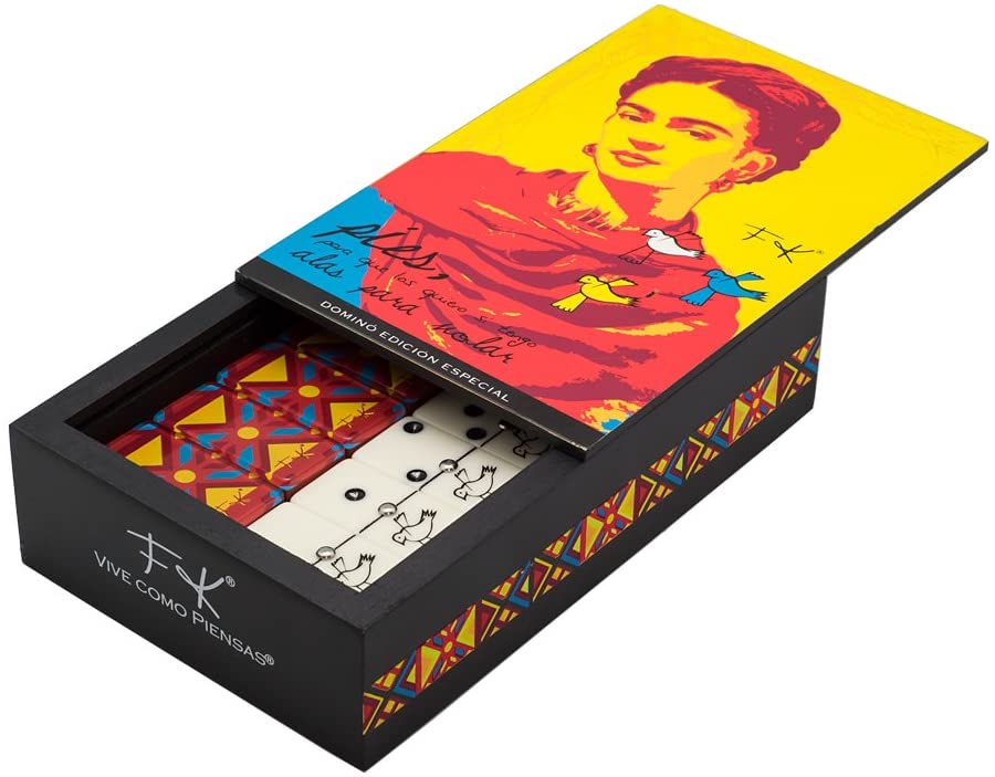 Frida Kahlo dominó acrílico coleccionable caja de madera, Novelty