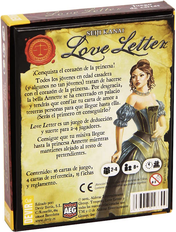 Love Letter, juego de cartas Devir