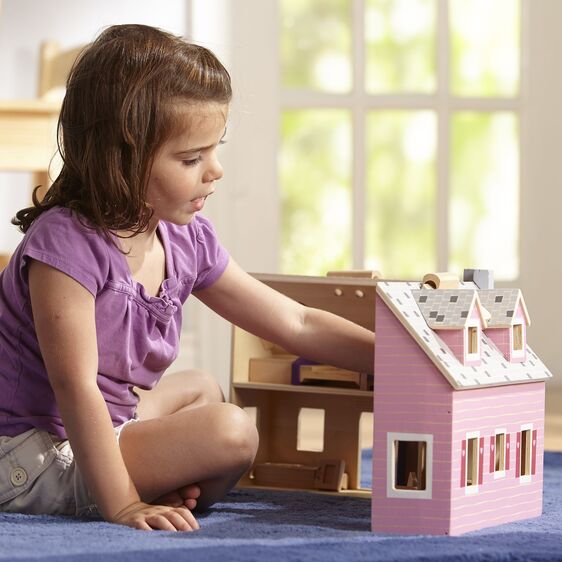 Fold &amp; Go Dollhouse - Casa de muñecas plegable, Melissa &amp; Doug