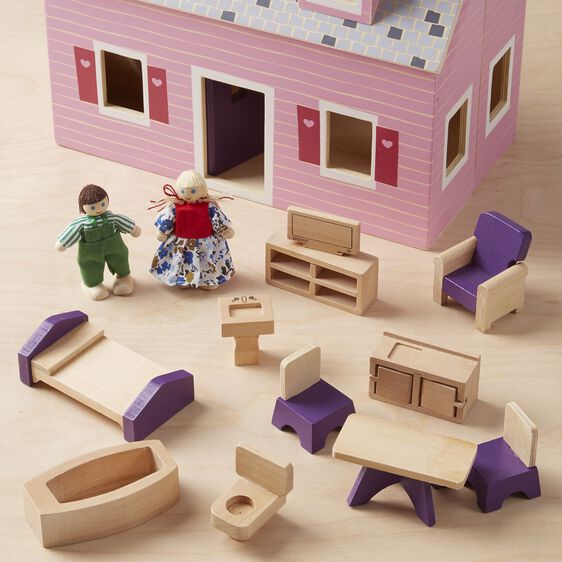 Fold &amp; Go Dollhouse - Casa de muñecas plegable, Melissa &amp; Doug