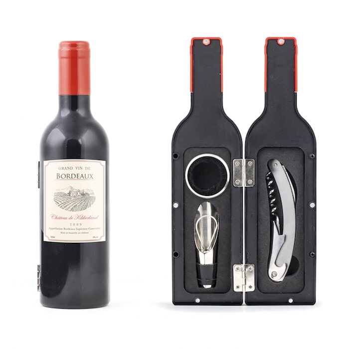 Wine Bottle Accessory Kit Small - Set de 3 accesorios para descorche Kikkerland