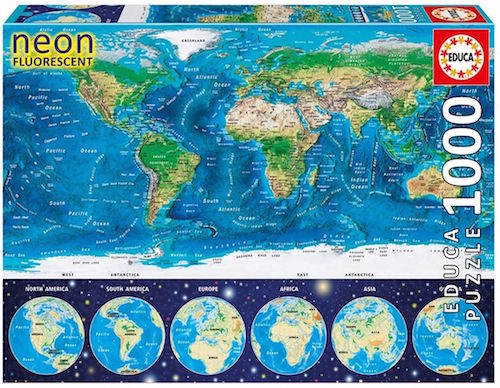 RC World map Neon Series 1000p. Educa