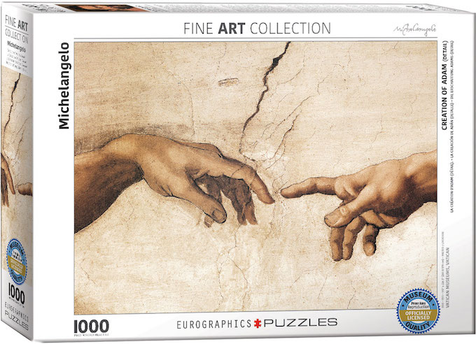 RC Creación de Adán (detalle), Michelangelo 1000p. Eurographics