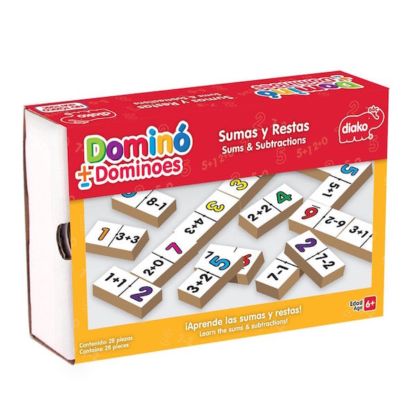 Dominó madera sumas y restas, Diako