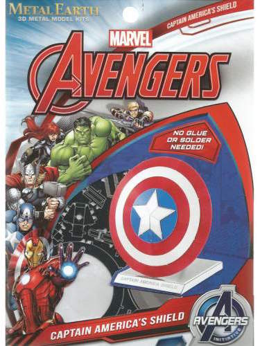 Escudo Capitán América Avengers, Metal 3D Fascinations