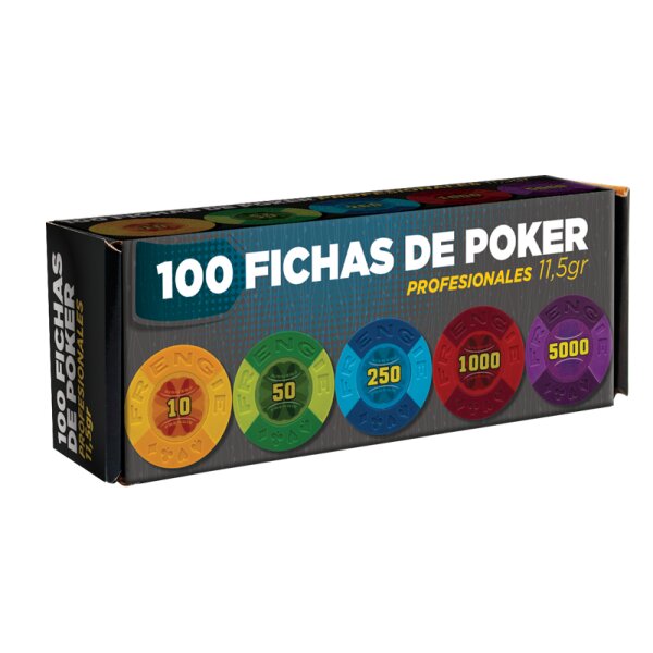 100 Fichas de Póker Profesionales Frengie, Novelty
