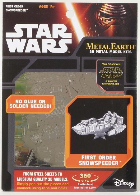 First Order Snowspeeder Star Wars, Metal 3D Fascinations