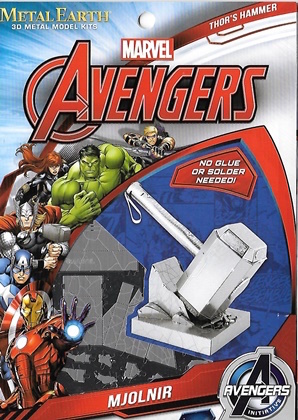Mjolnir Thor Avengers, Metal 3D Fascinations