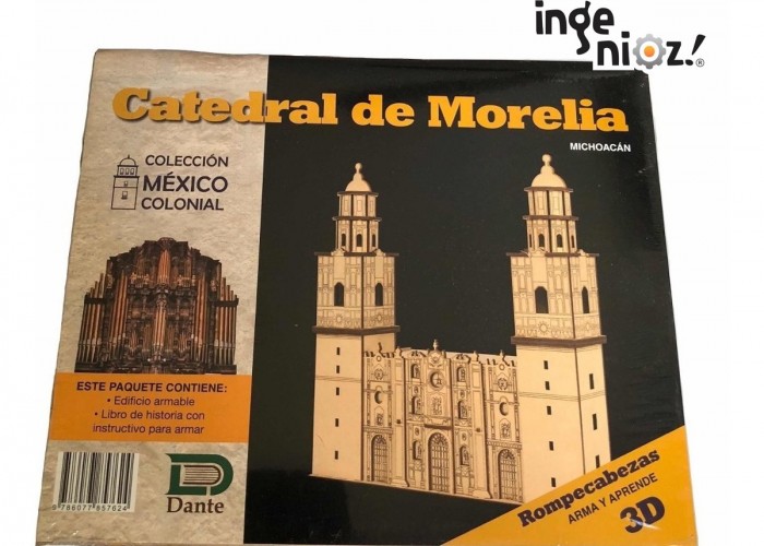 Libro c/rompecabezas 3D - Catedral de Morelia, Dante