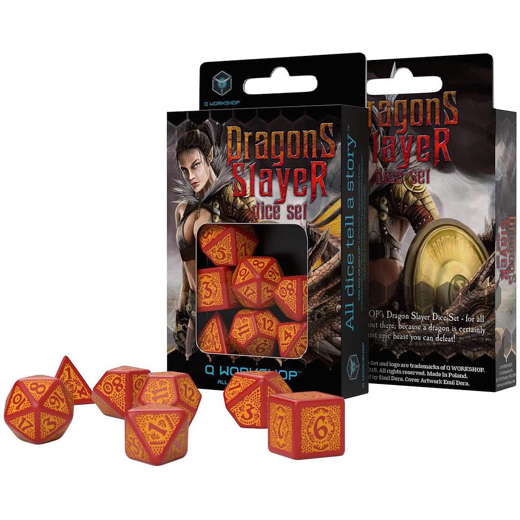Q Workshop Dragon Slayer Red/Orange Dice Set