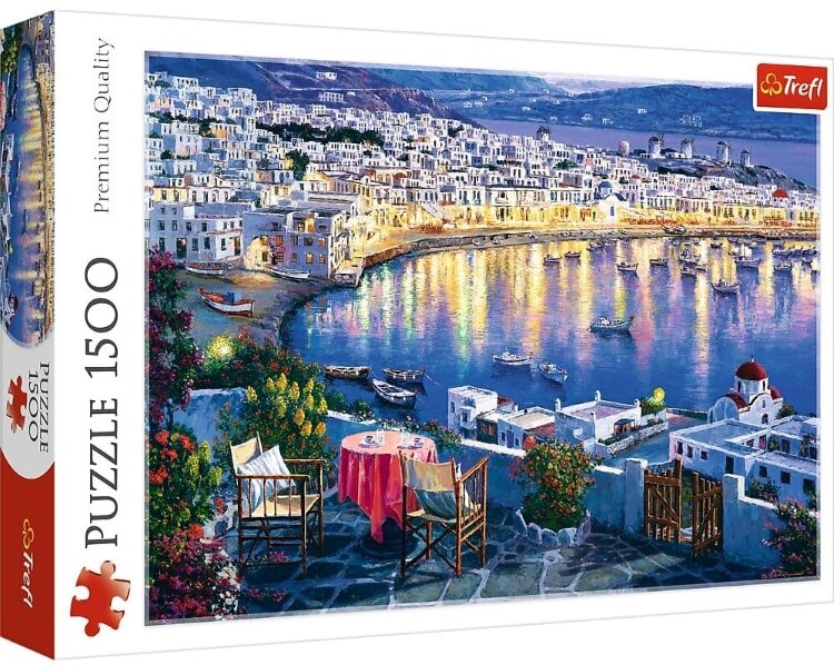 RC Mykonos al atardecer, Grecia 1500p. Trefl