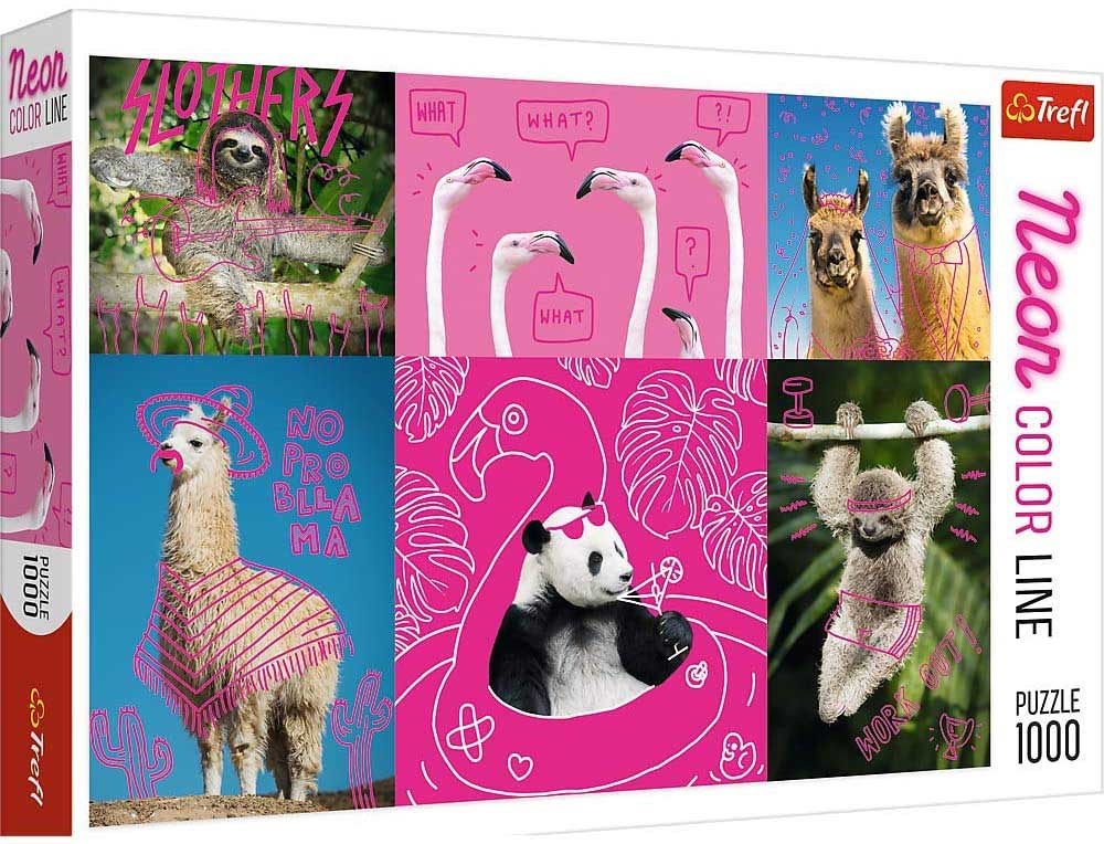 RC Crazy animals - Neon Color Line 1000p. Trefl